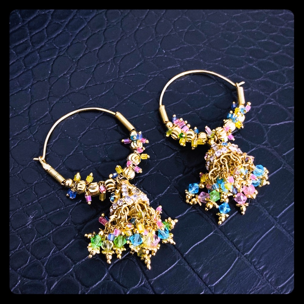 multi color earrings